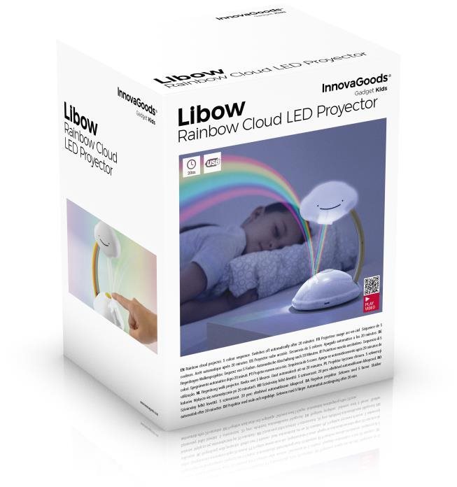 InnovaGoods Libow LED Rainbow Cloud projektor Detský projektor