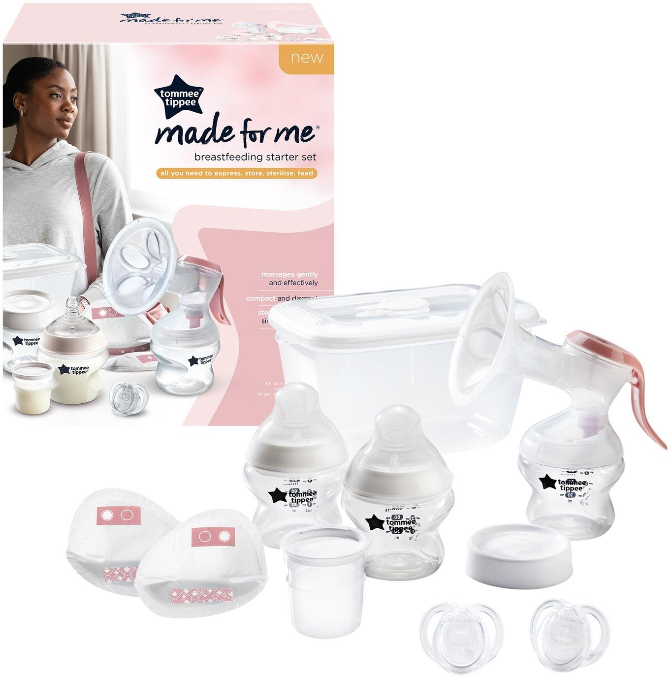 Tommee Tippee Made for Me™ Kezdőcsomag kézi mellszívóval Mellszívó