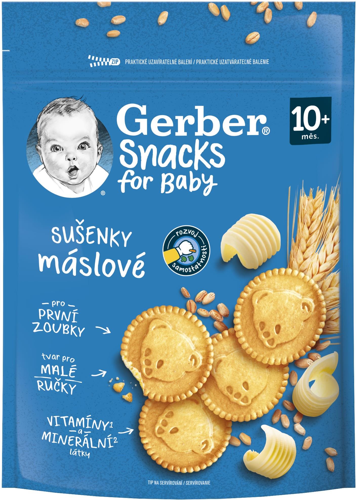 GERBER Snacks máslové sušenky 180 g Sušenky pro děti