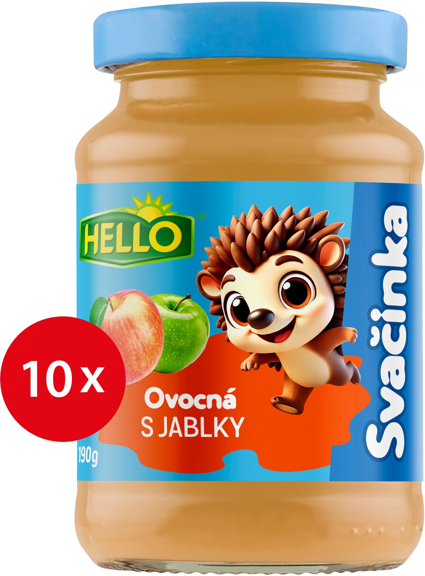 HELLO ovocná výživa s jablkami 10× 190 g Príkrm