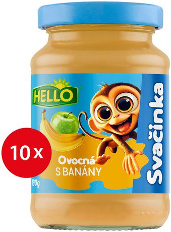 HELLO ovocná výživa s banánmi 10× 190 g Príkrm