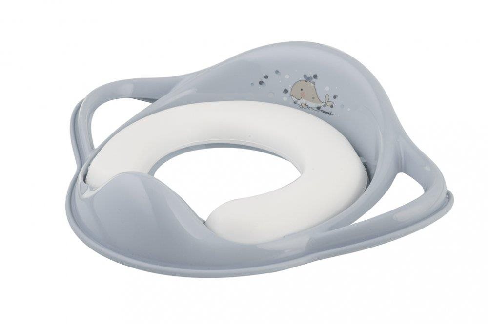 MALTEX adaptér na WC s držadlami Veľryba, Satin Blue Sedadlo na WC