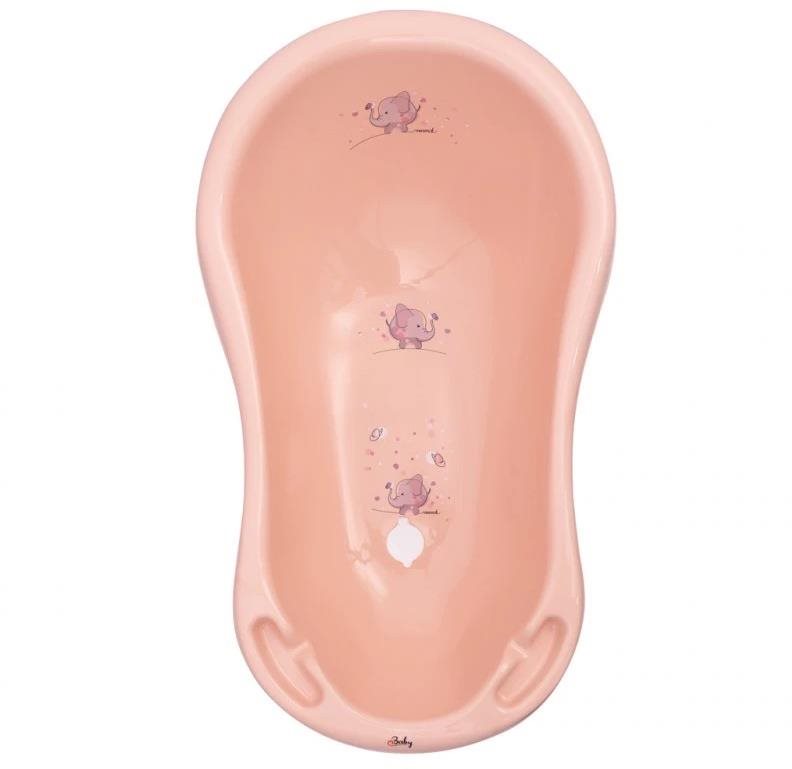 Maltex Minimal Babakád dugóval Elefánt 84 cm, Peach Rose Babakád