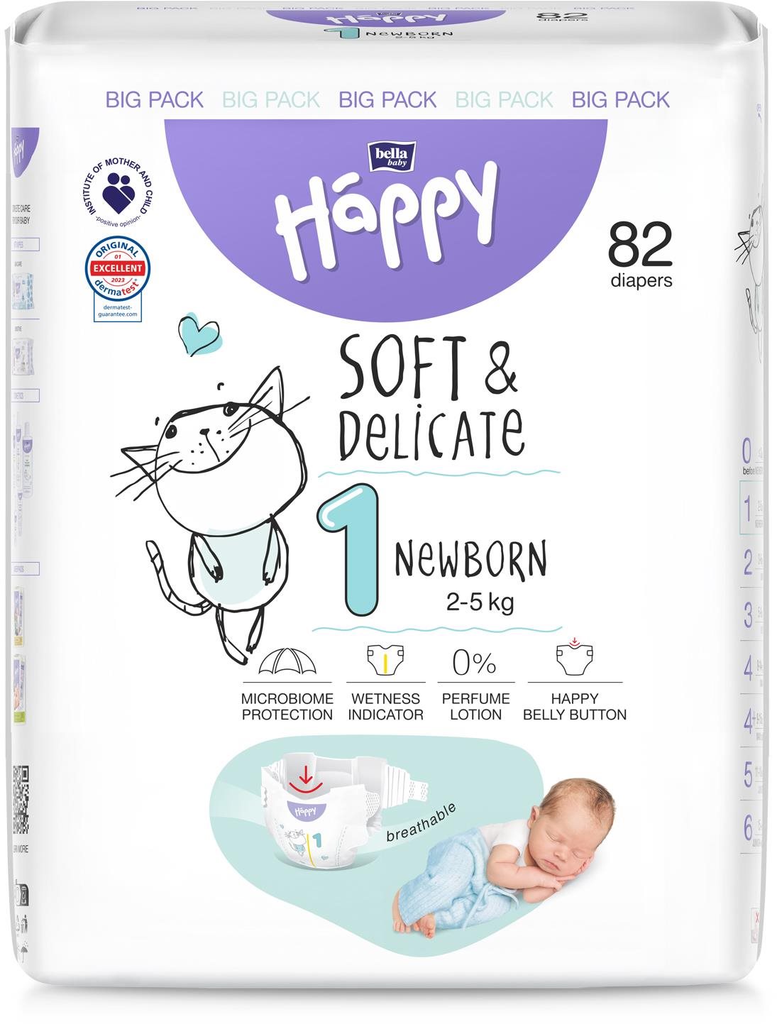 Bella Baby Happy New Born (82 db) Eldobható pelenka