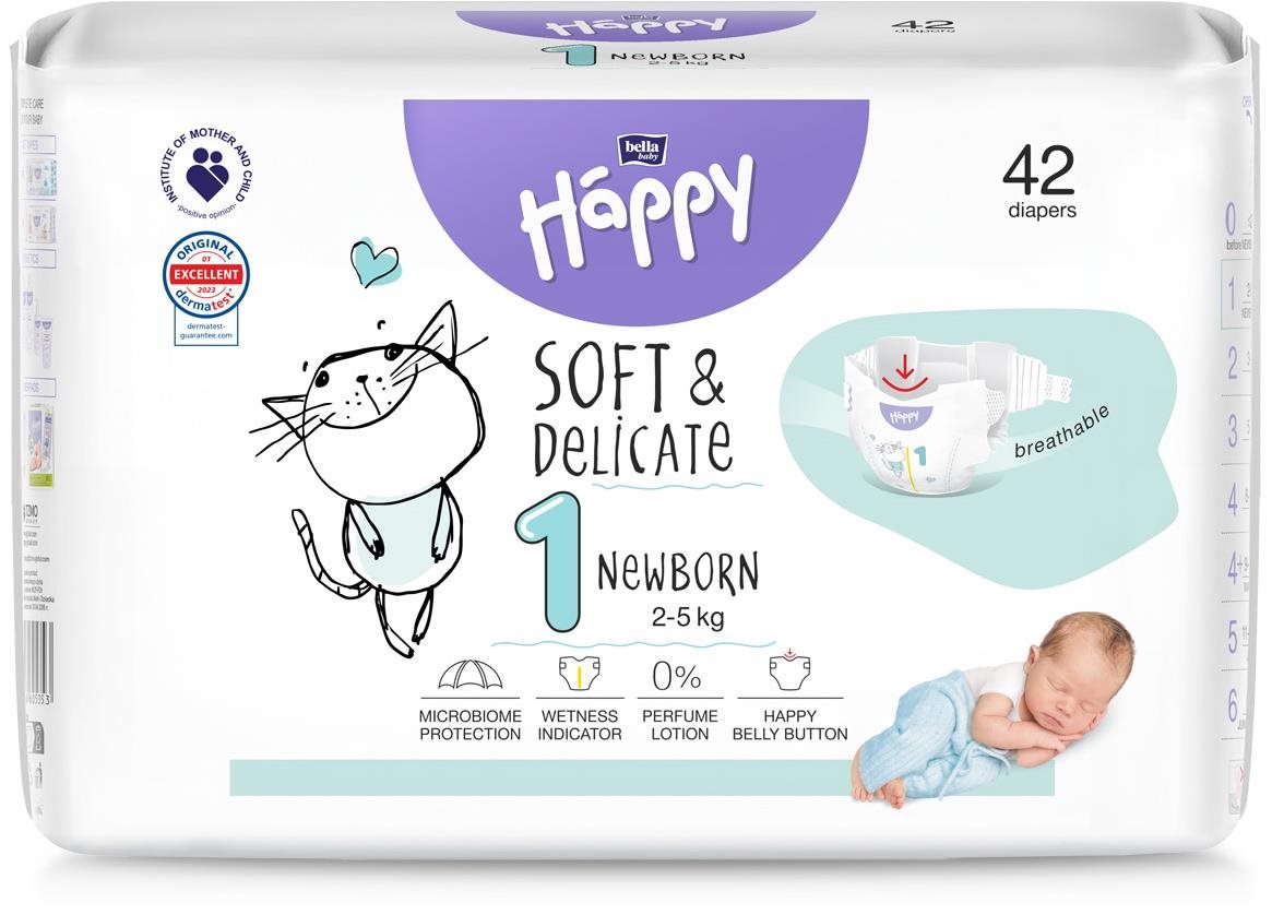 Bella Baby Happy New Born (42 db) Eldobható pelenka