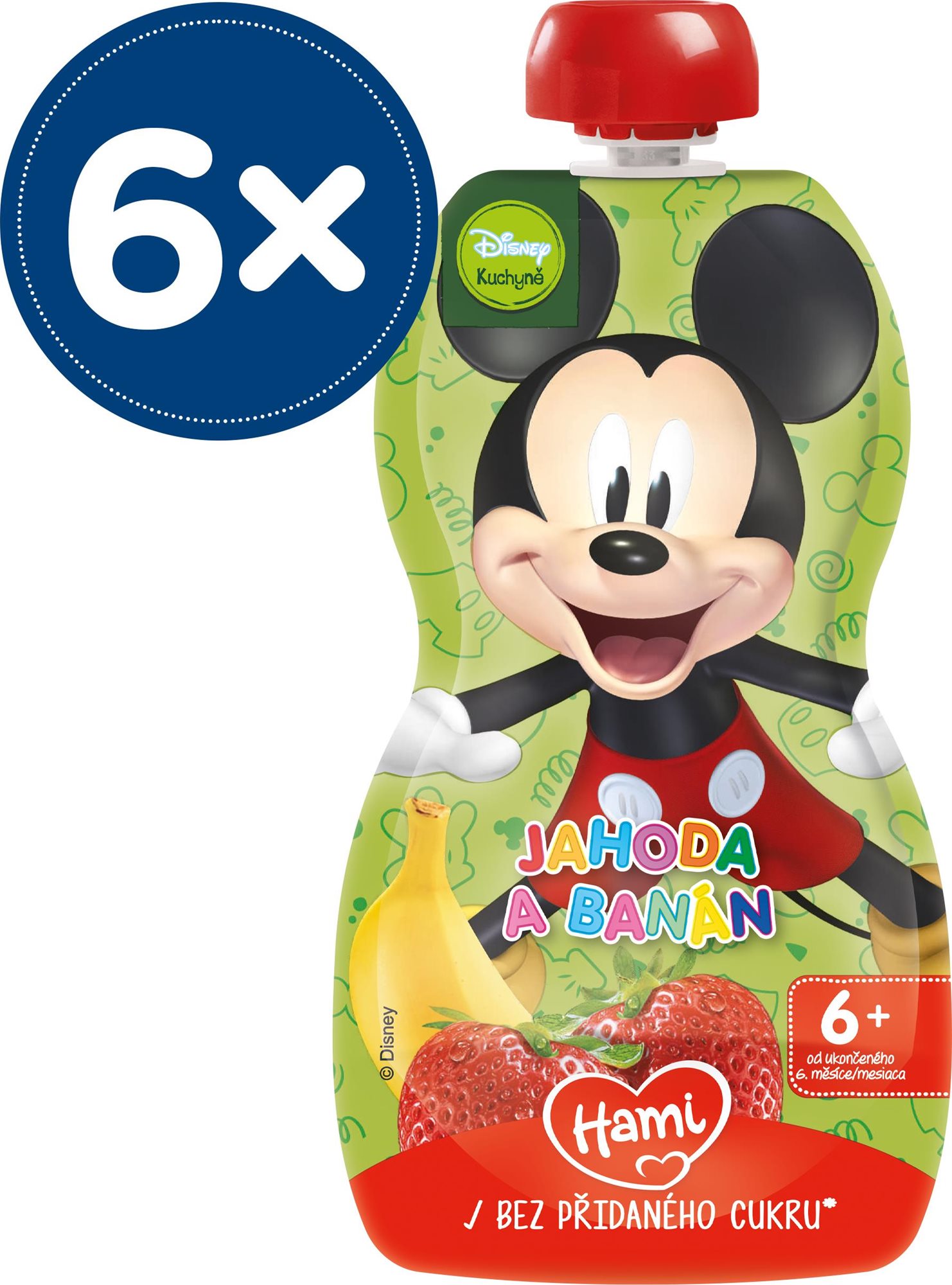 Hami Mickey Jahoda a banán 6× 110 g Kapsička pro děti