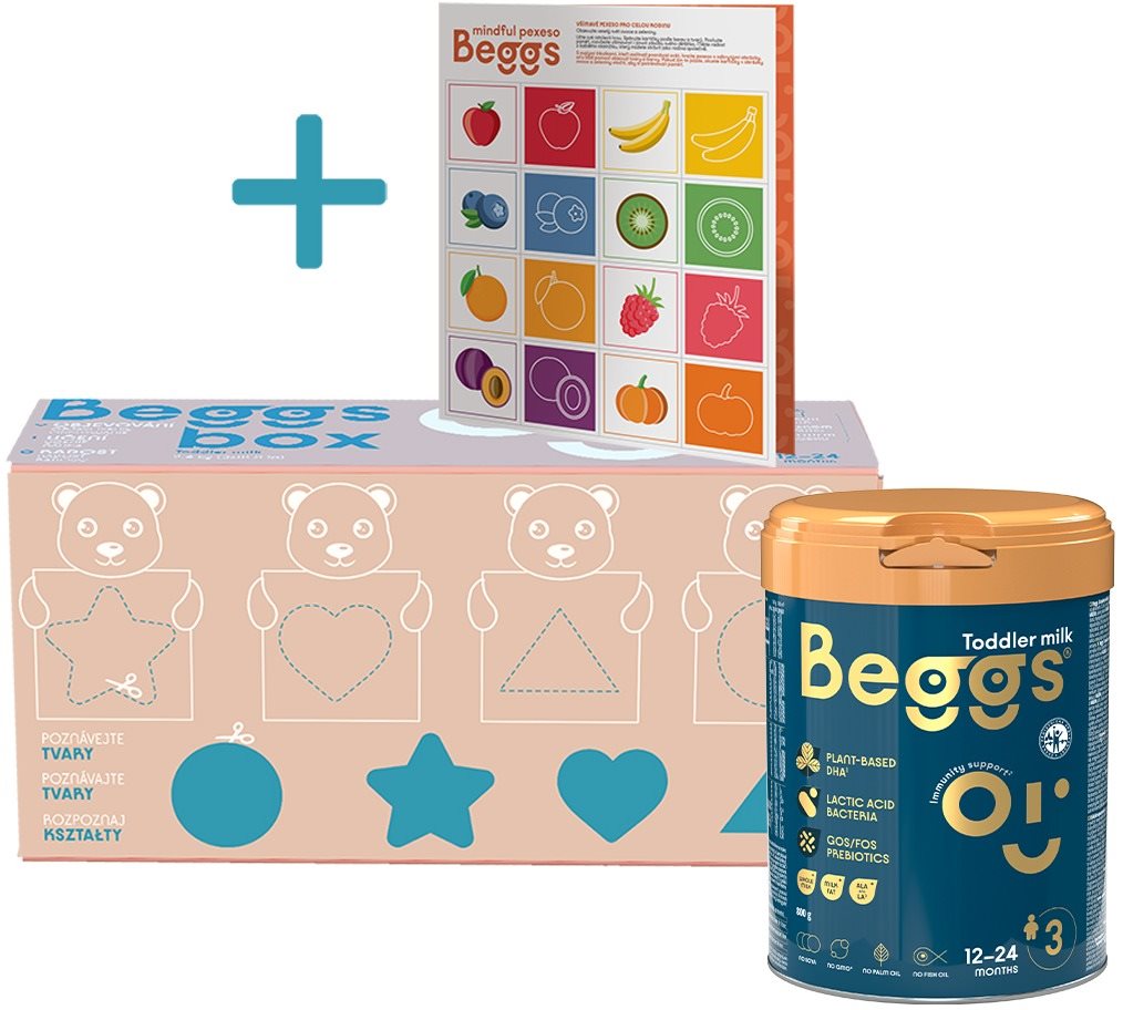 Beggs 3 batolecí mléko 2,4 kg (3× 800 g), box+ pexeso Kojenecké mléko