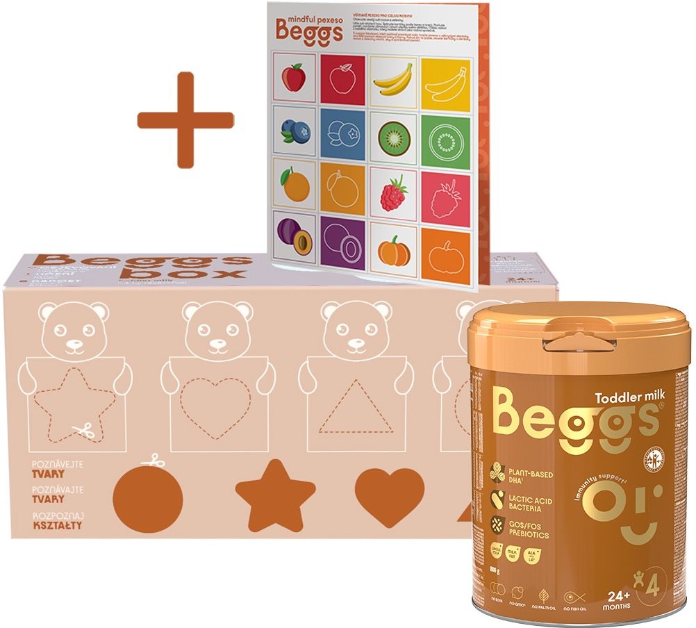 Beggs 4 dojčenské mlieko 2,4 kg (3× 800 g), kreatívny box s...