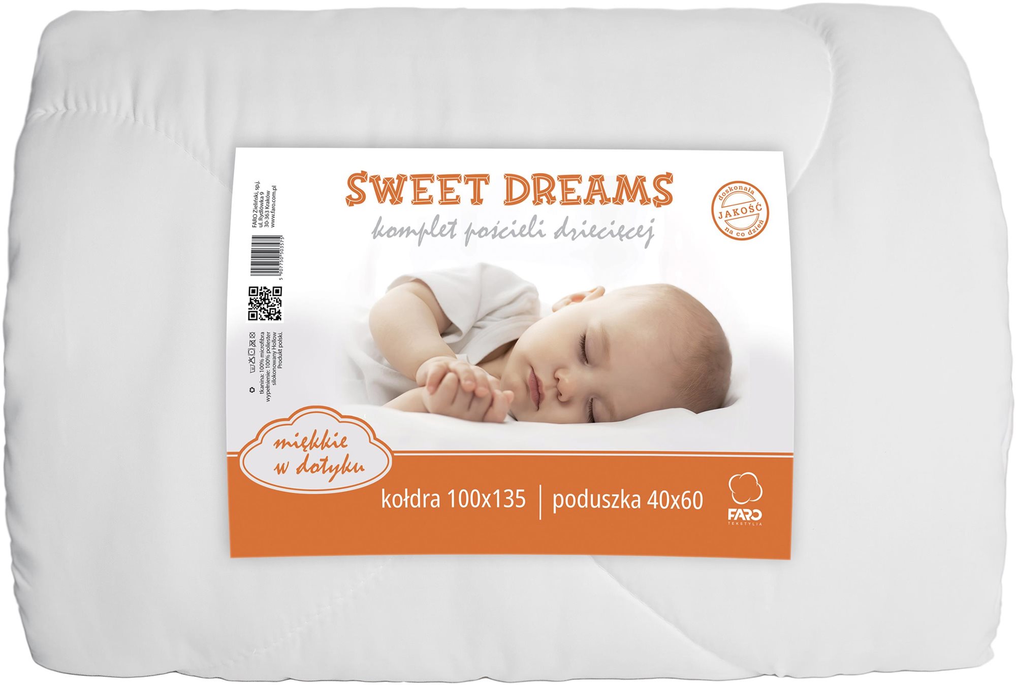 FARO Sweet Dreams kiságykészlet 135×100 cm/40×60 cm Ágynemű szett