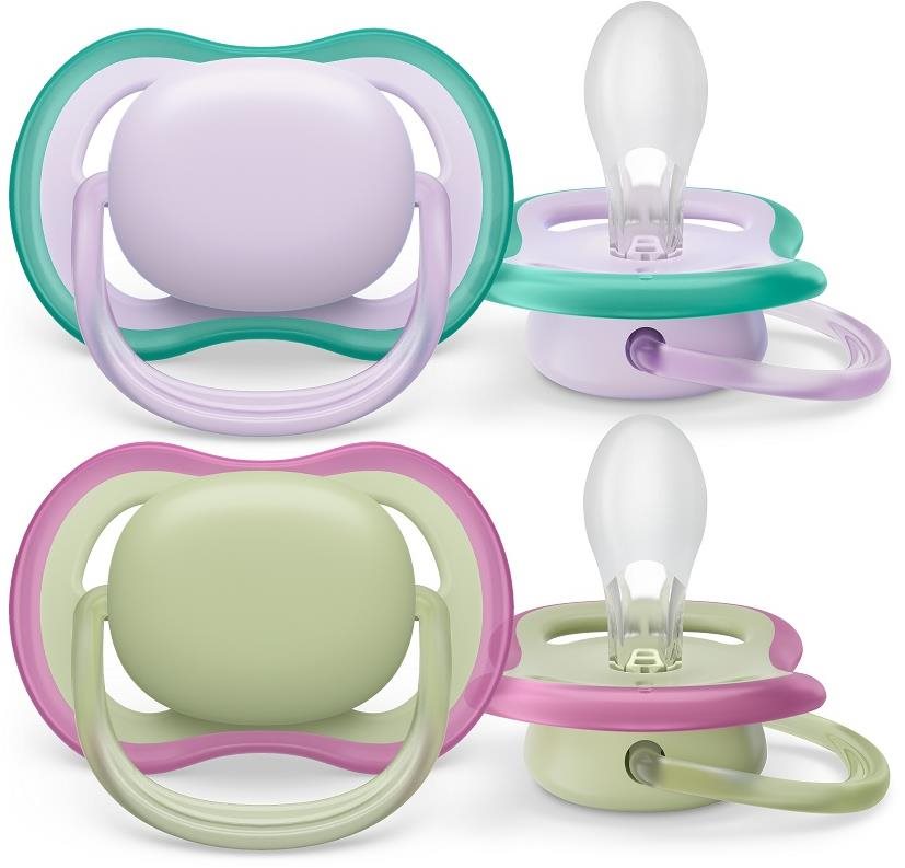 Philips AVENT Ultra Air Neutral 0 – 6 m dievča fialová, 2 ks Cumlík