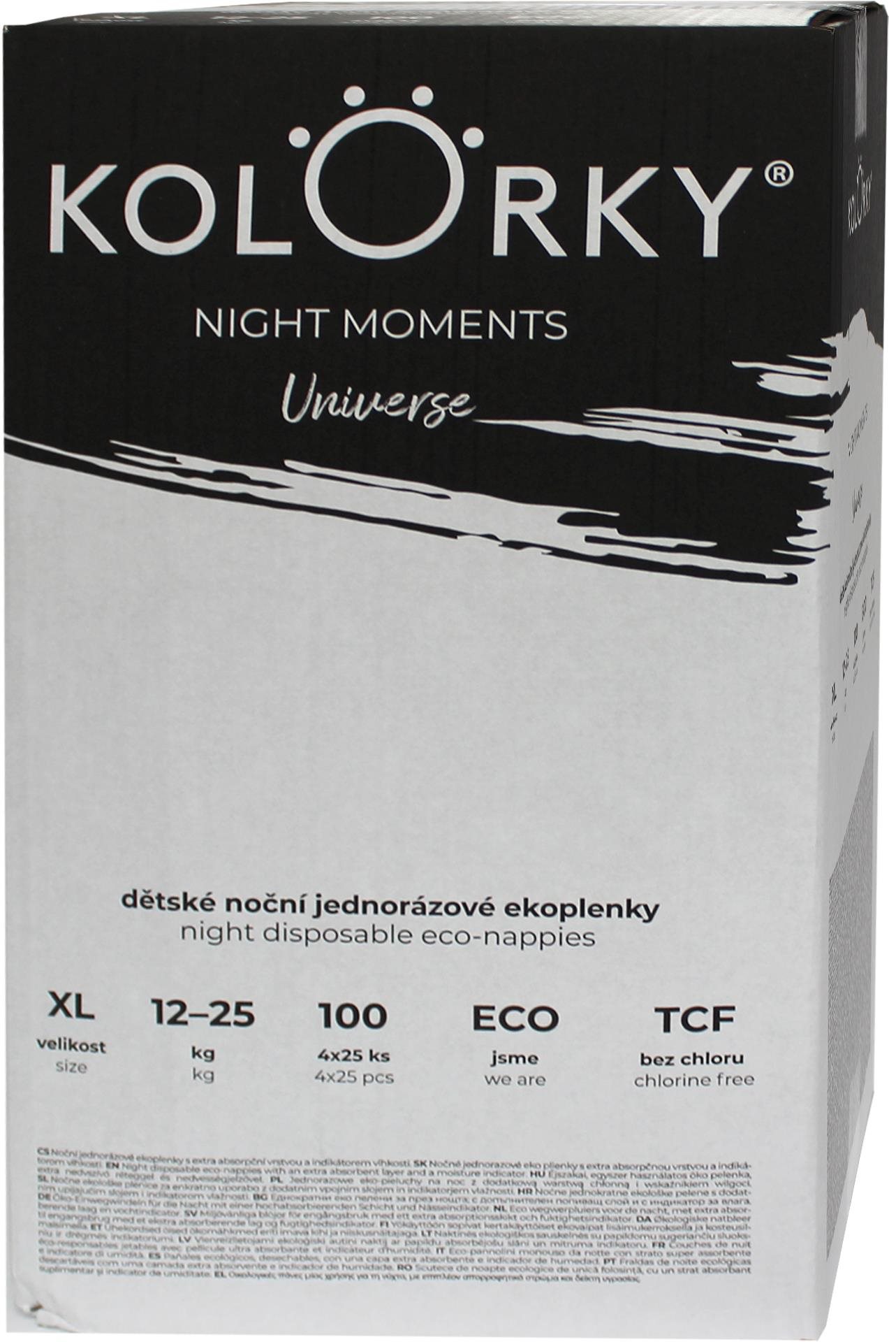 KOLORKY NIGHT MOMENTS Universe veľ. XL (100 ks) Eko plienky