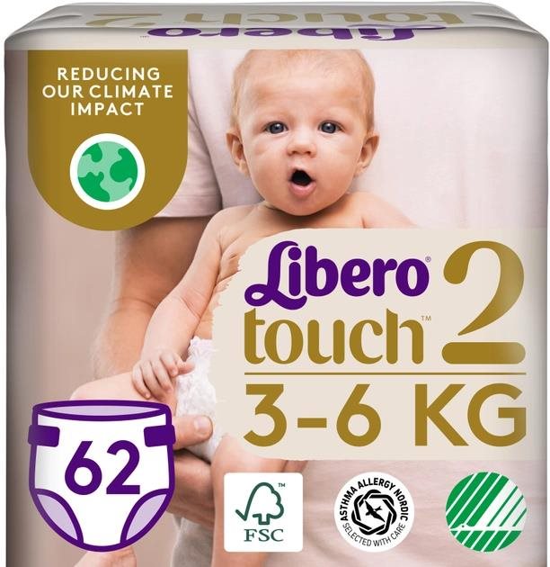 Libero Touch vel. 2 Jumbo (62 ks) Jednorázové pleny