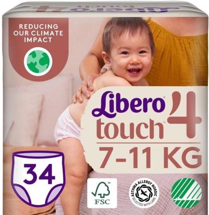 Libero Touch 4 7-11 kg, 34 db Bugyipelenka
