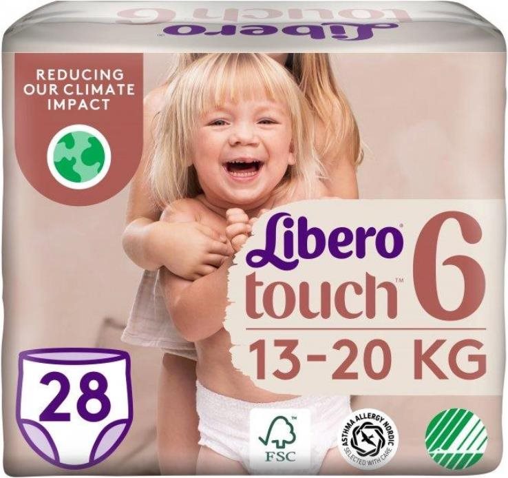 Libero Touch 6 (28 ks) 13 – 20 kg Plienkové nohavičky