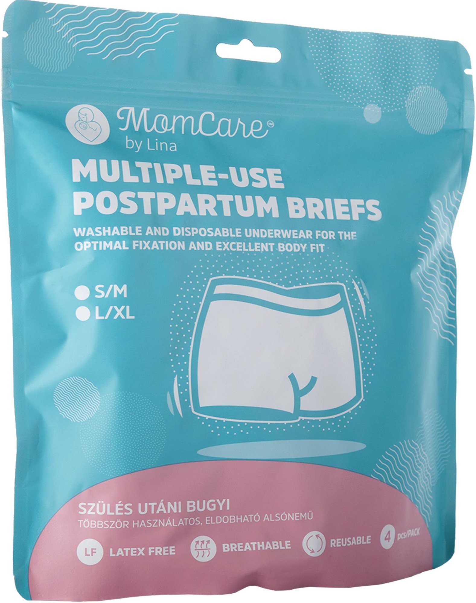 MomCare Popôrodné nohavičky S/M, 4 ks Popôrodné nohavičky
