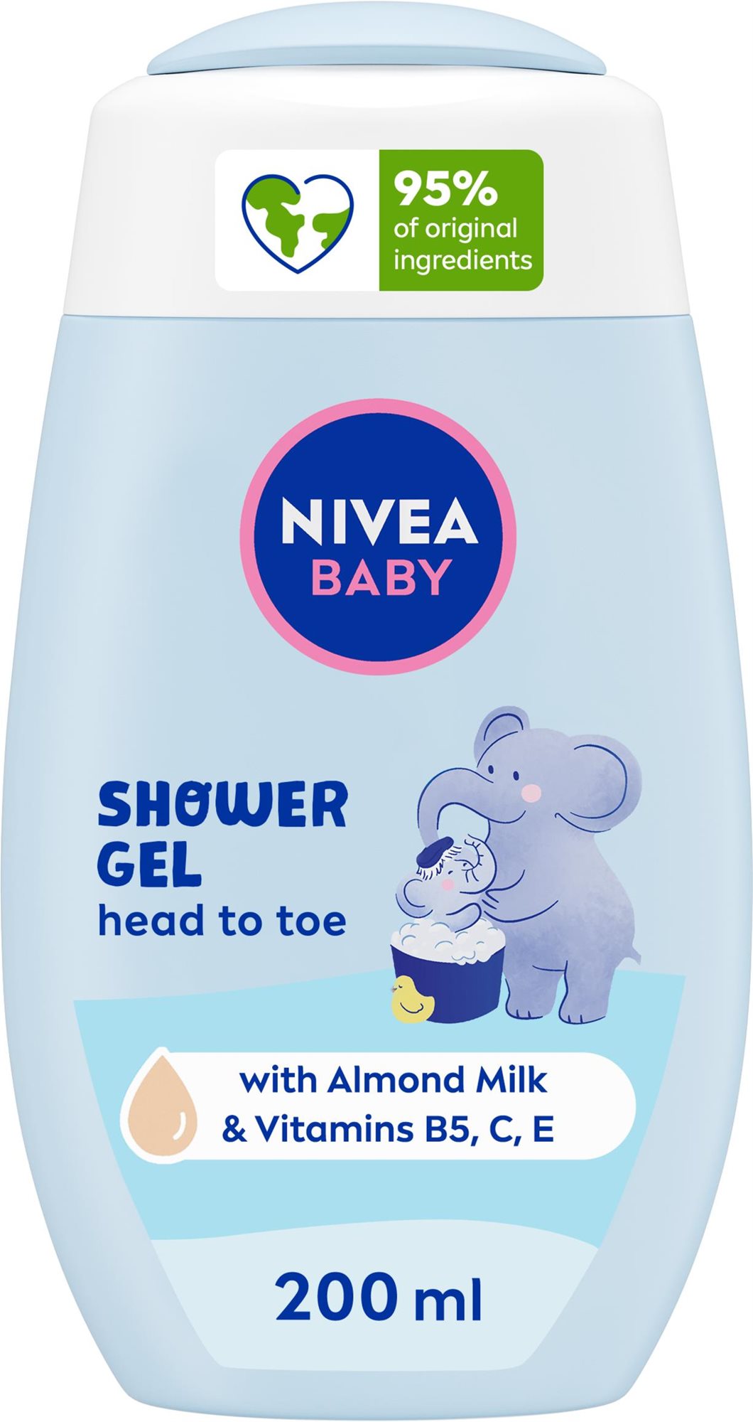 NIVEA Baby tusfürdő egész testre és hajra, 200 ml Gyerek tusfürdő