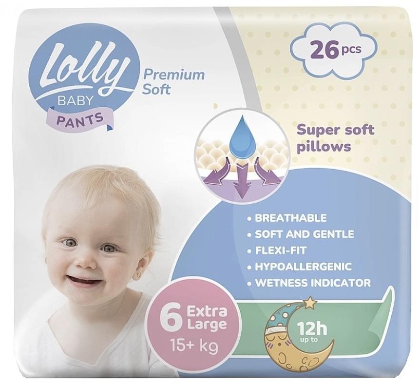 LOLLY BABY Pants Premium soft Extra Large 6-os méret (26 db)...