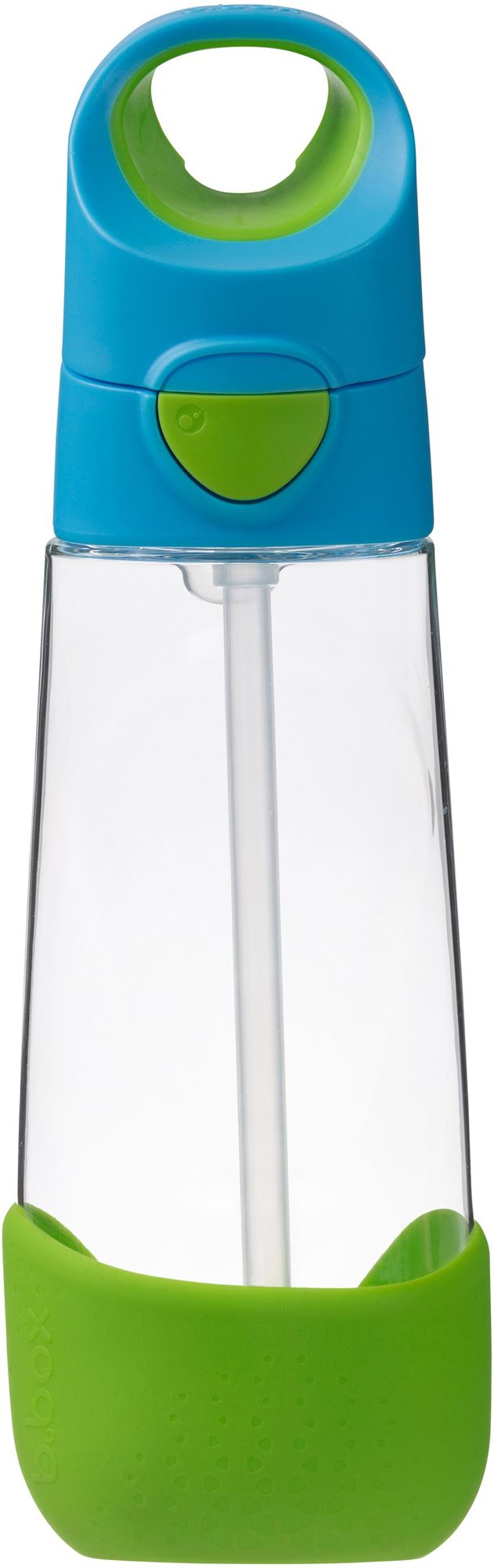 B.Box Fľaša na nápoj so slamkou 600 ml – modrá/zelená Detská fľaša...