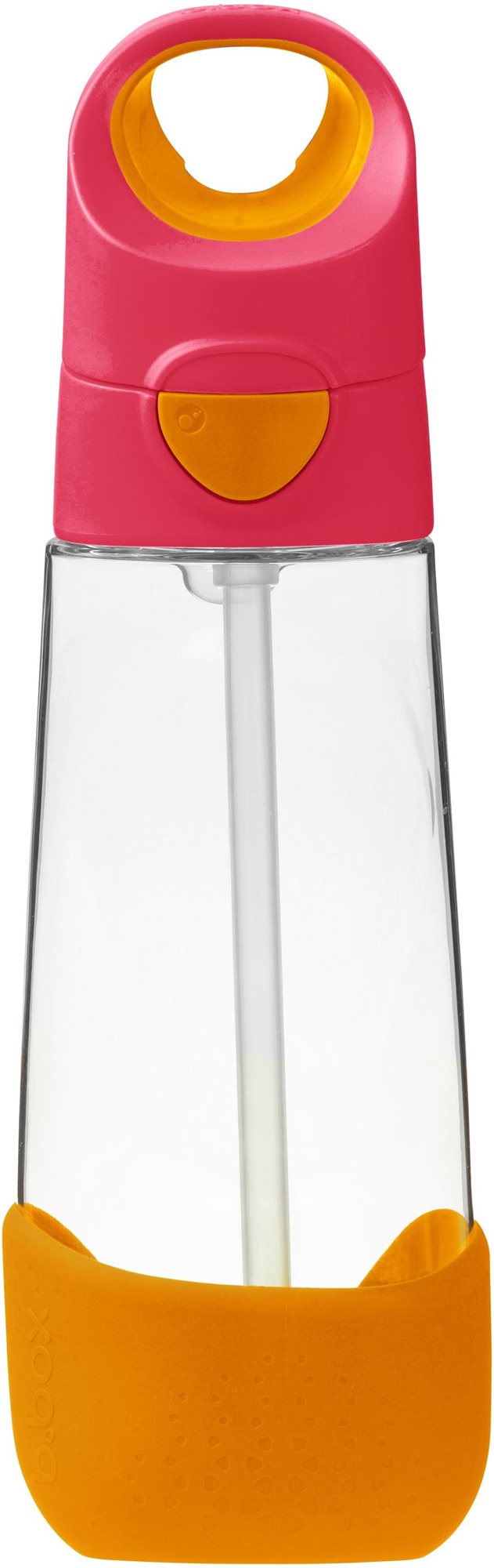 B.Box Fľaša na nápoj so slamkou 600 ml – ružová/oranžová Detská...