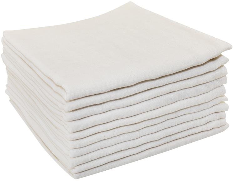 Bomimi Standard Pamut pelenka 80×70 fehér 10 db Mosható pelenka