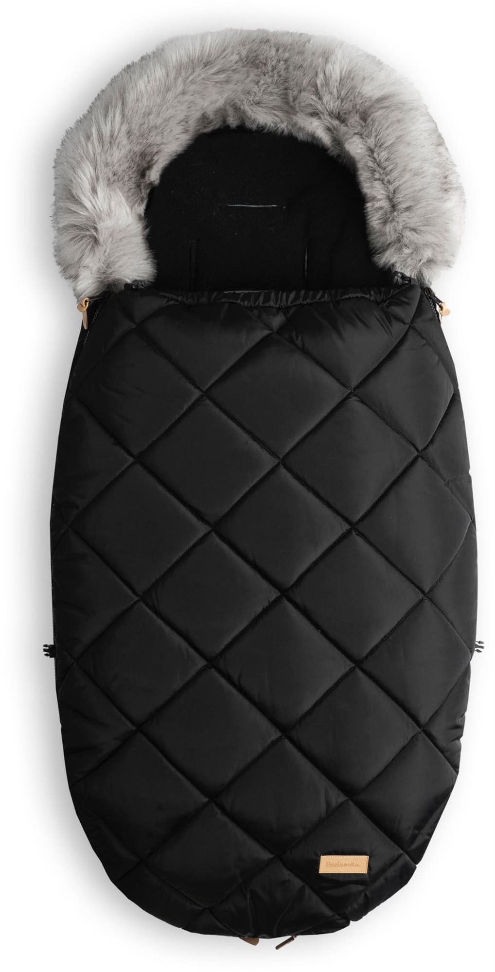 Beztroska fusak s kožušinou 110 cm black Fusak do kočíka