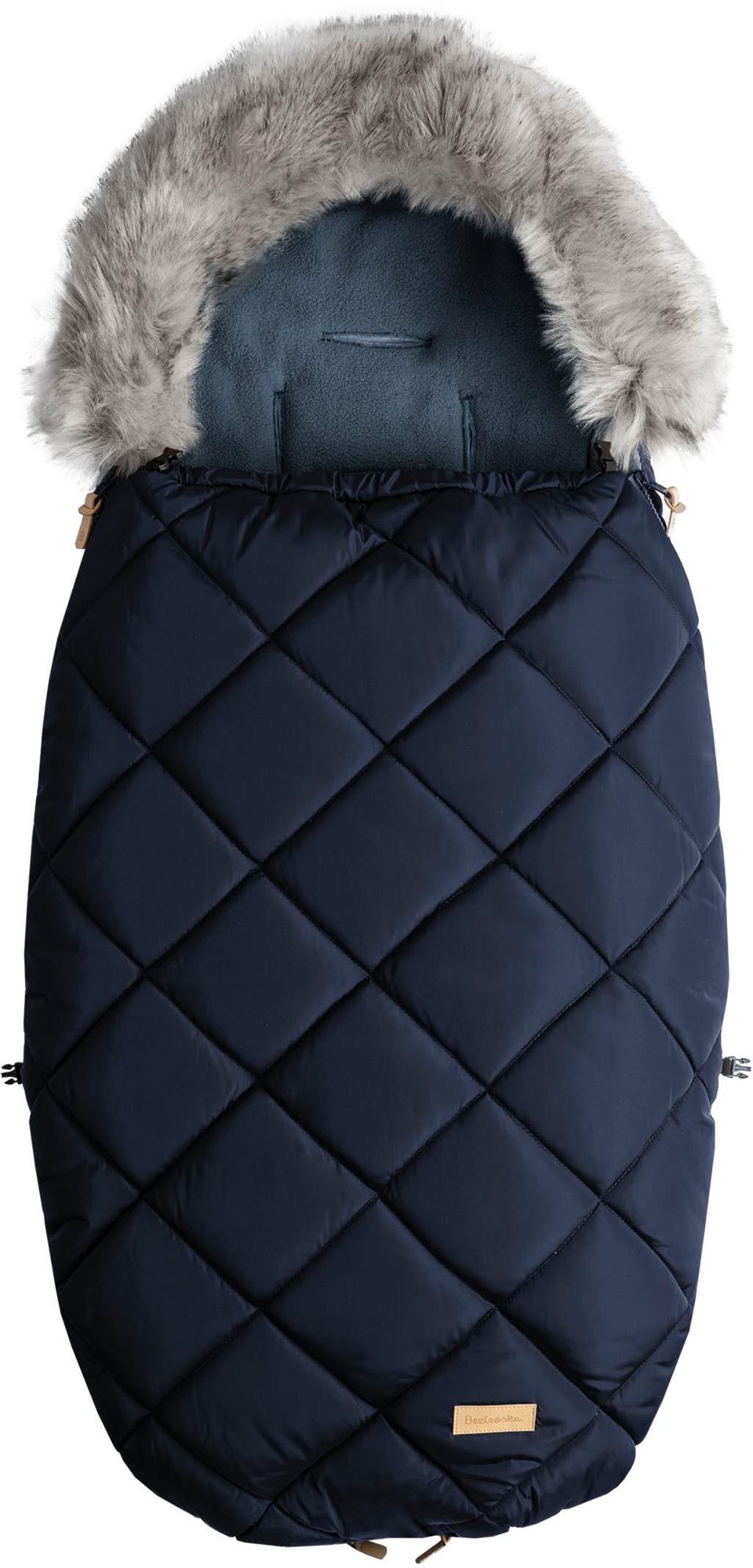 Beztroska fusak s kožušinou 110 cm navy Fusak do kočíka