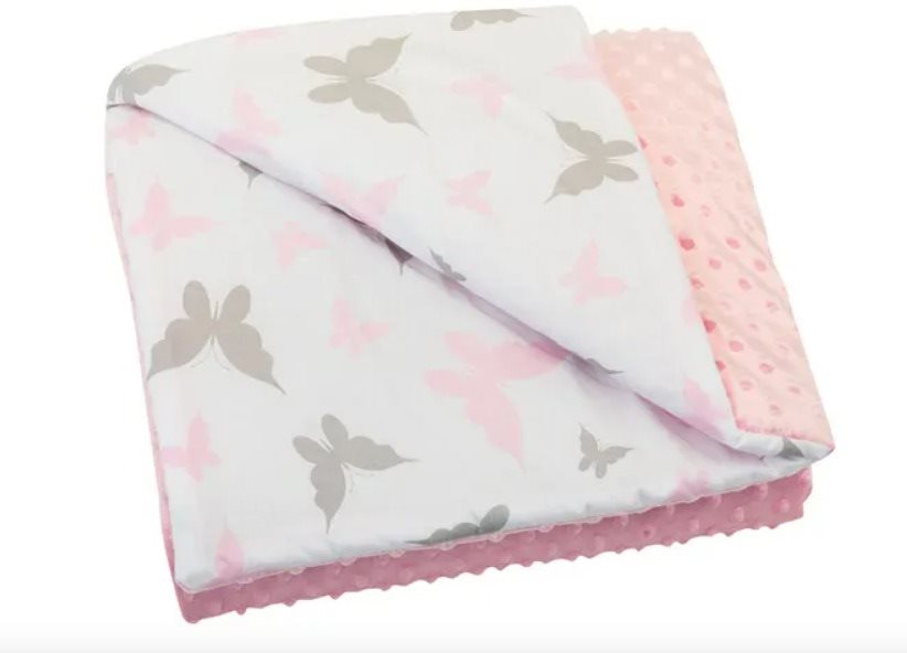 Bomimi Deka minky 100 × 75 cm motýliky ružová Deka