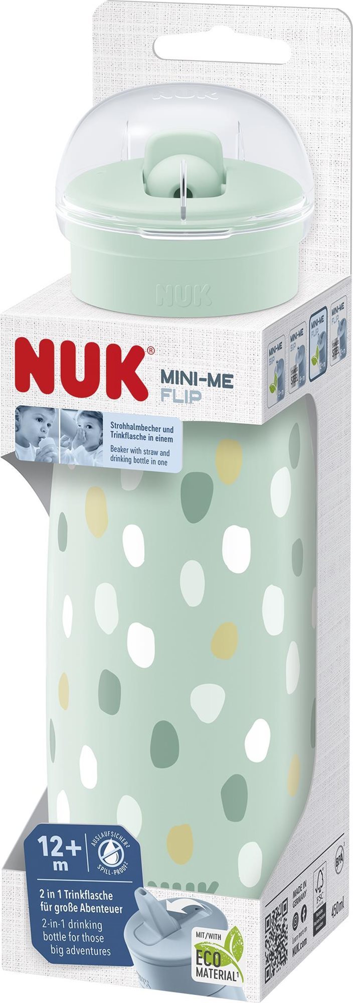 NUK Mini-Me Flip 450 ml zelená Detská fľaša na pitie