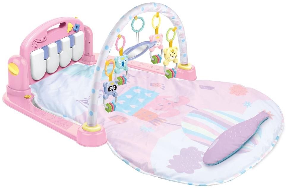 BABY MIX Játszószőnyeg zongorával - rózsaszín Játszószőnyeg