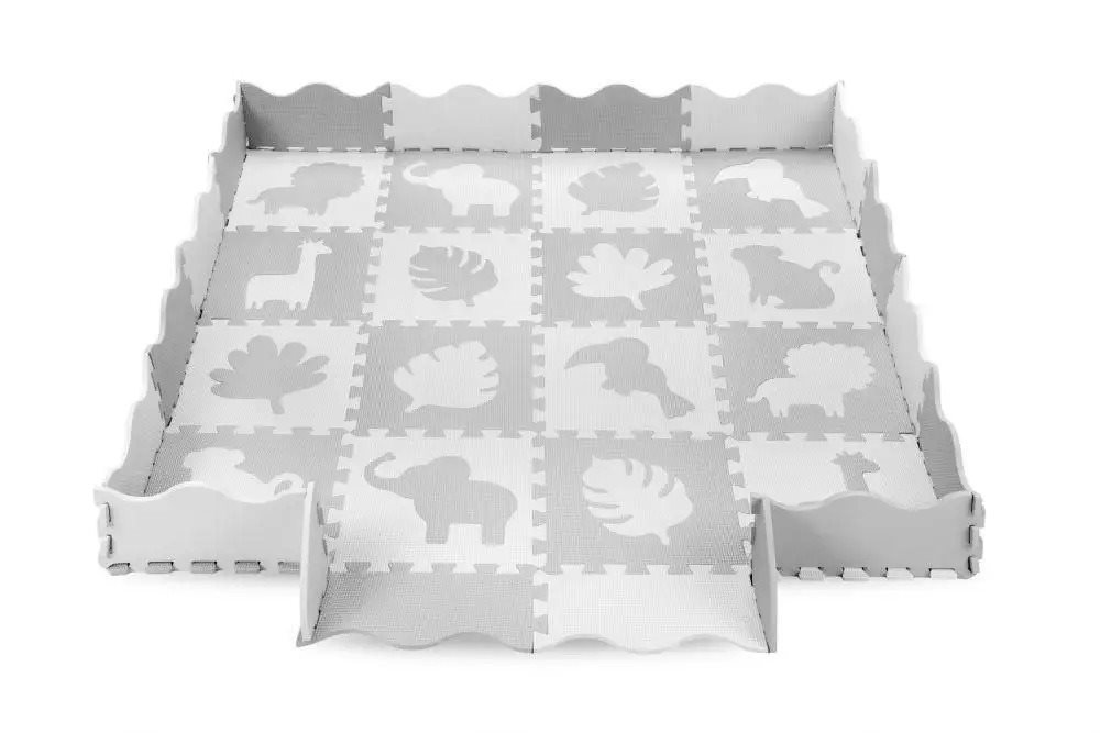 MoMi Penové puzzle ZAWI sivé Hracia deka