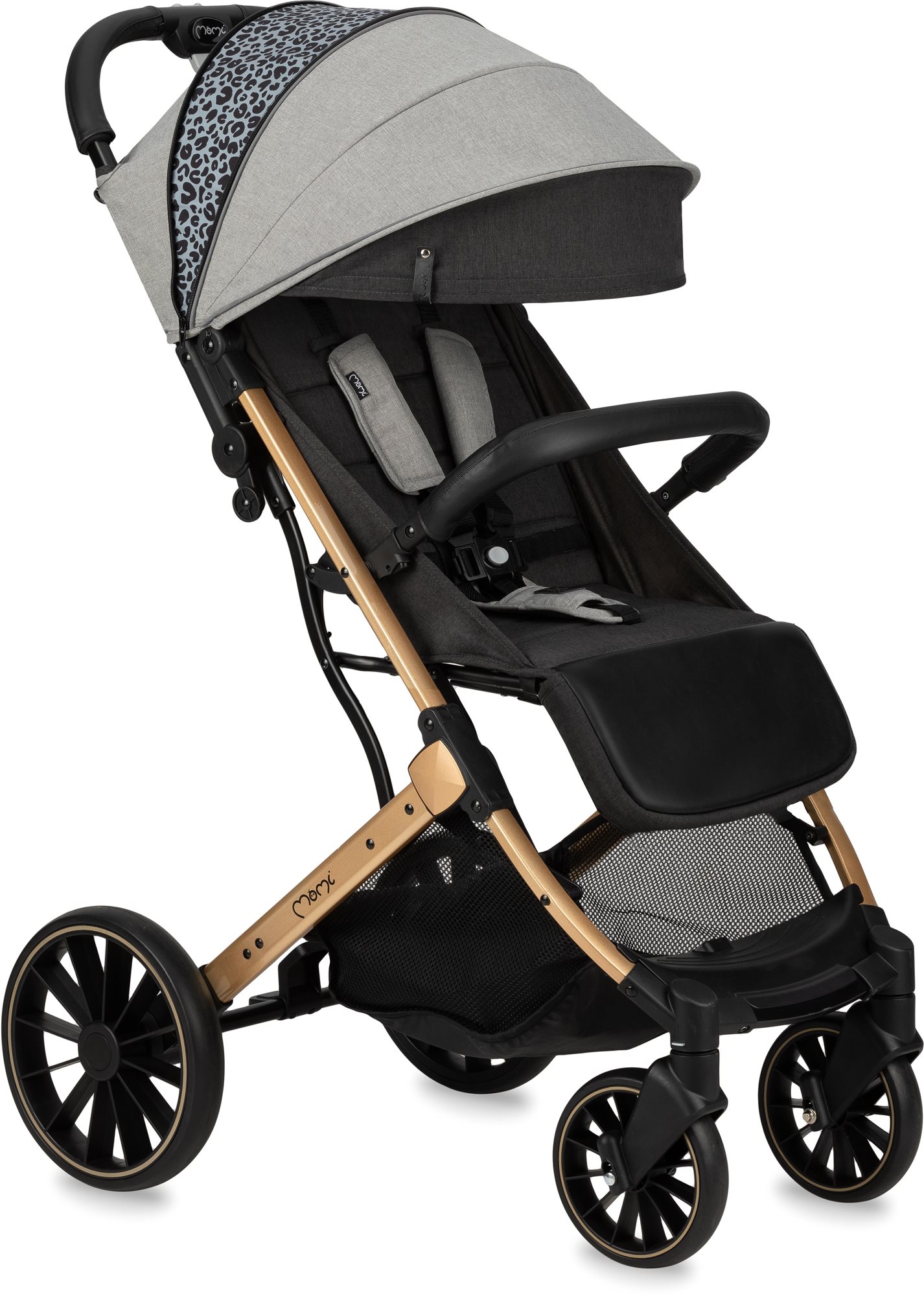 MoMi ESTELLE Dakar sivý Leopard Kočík