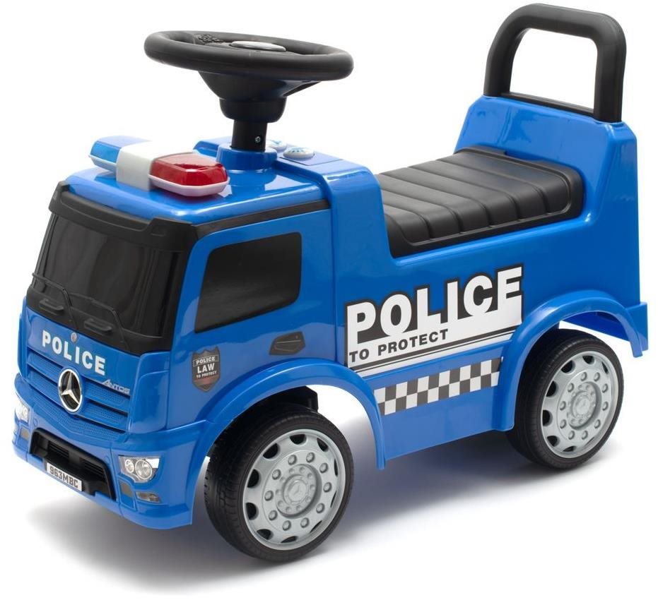 BABY MIX detské odrážadlo so zvukom, Mercedes polícia, modré...