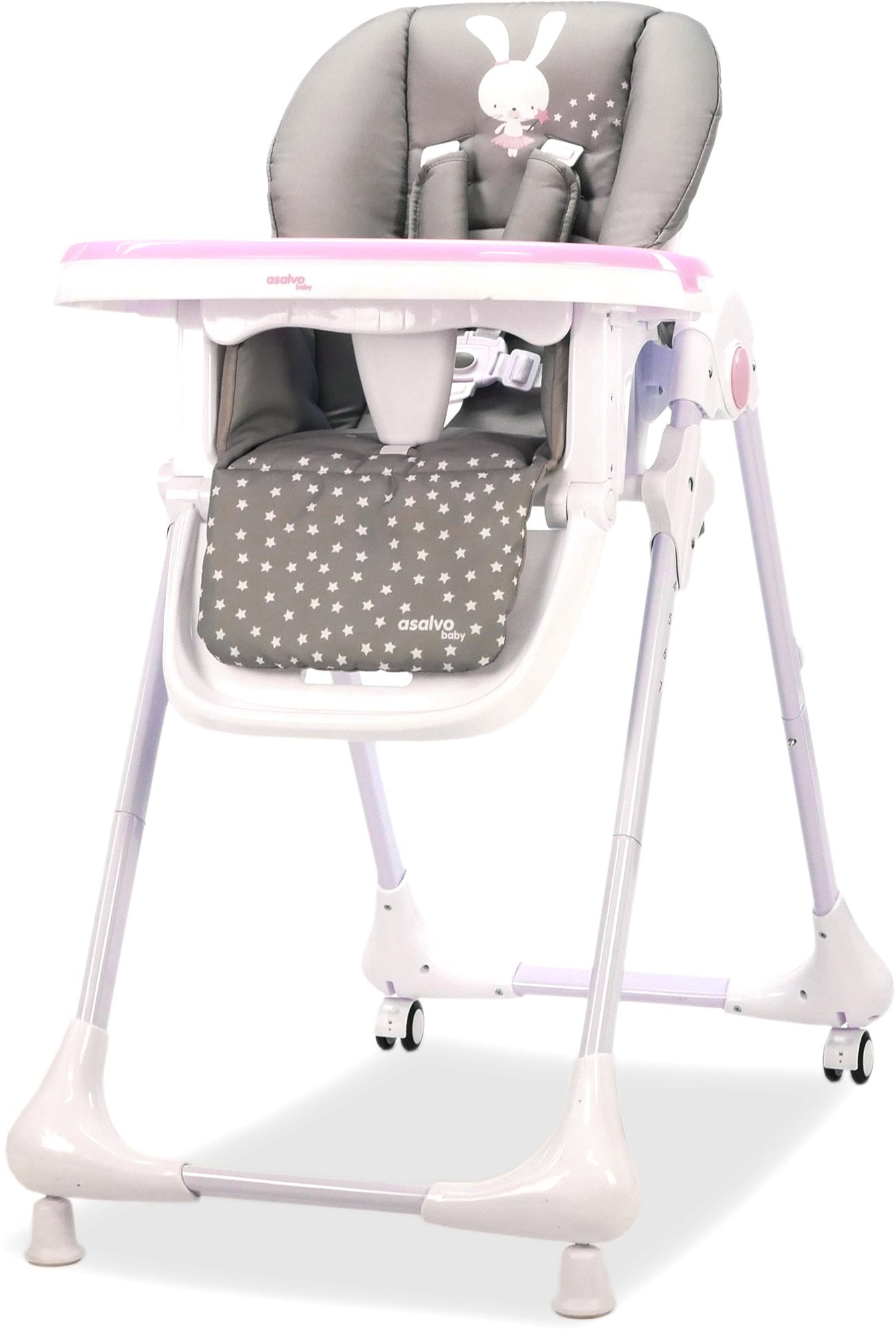ASALVO baba étkezőszék rabbit pink Etetőszék
