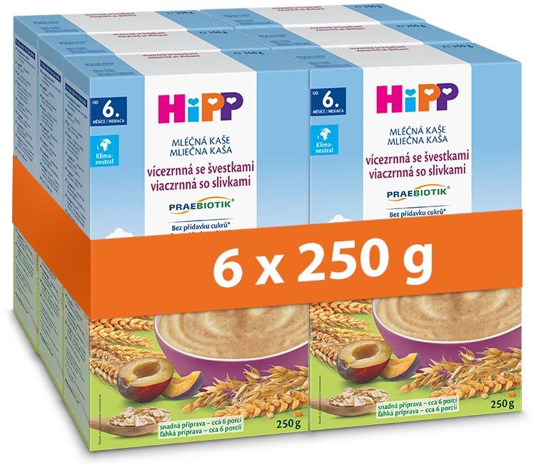 HiPP PRAEBIOTIK mliečna kaša viaczrnná so slivkami 6× 250 g Mliečna...