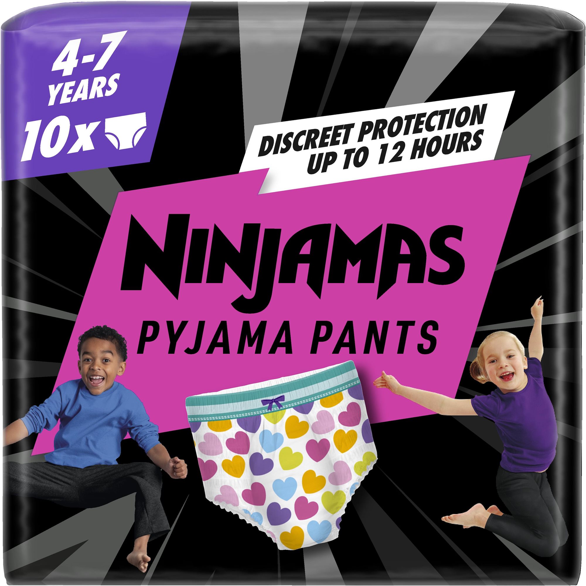 PAMPERS Ninjamas Pyjama Pants Srdíčka 4 – 7 let (10 ks) Plenkové...