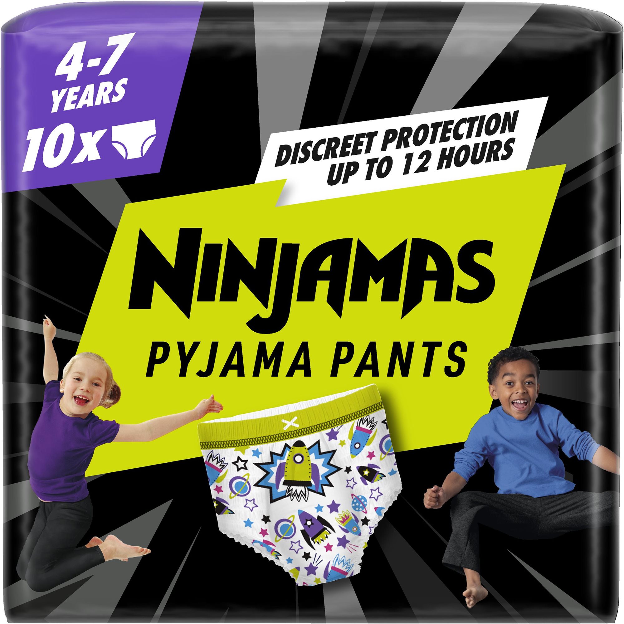 Pampers Ninjamas Pyjama Pants, űrhajós, 4-7 év (10 db) Bugyipelenka