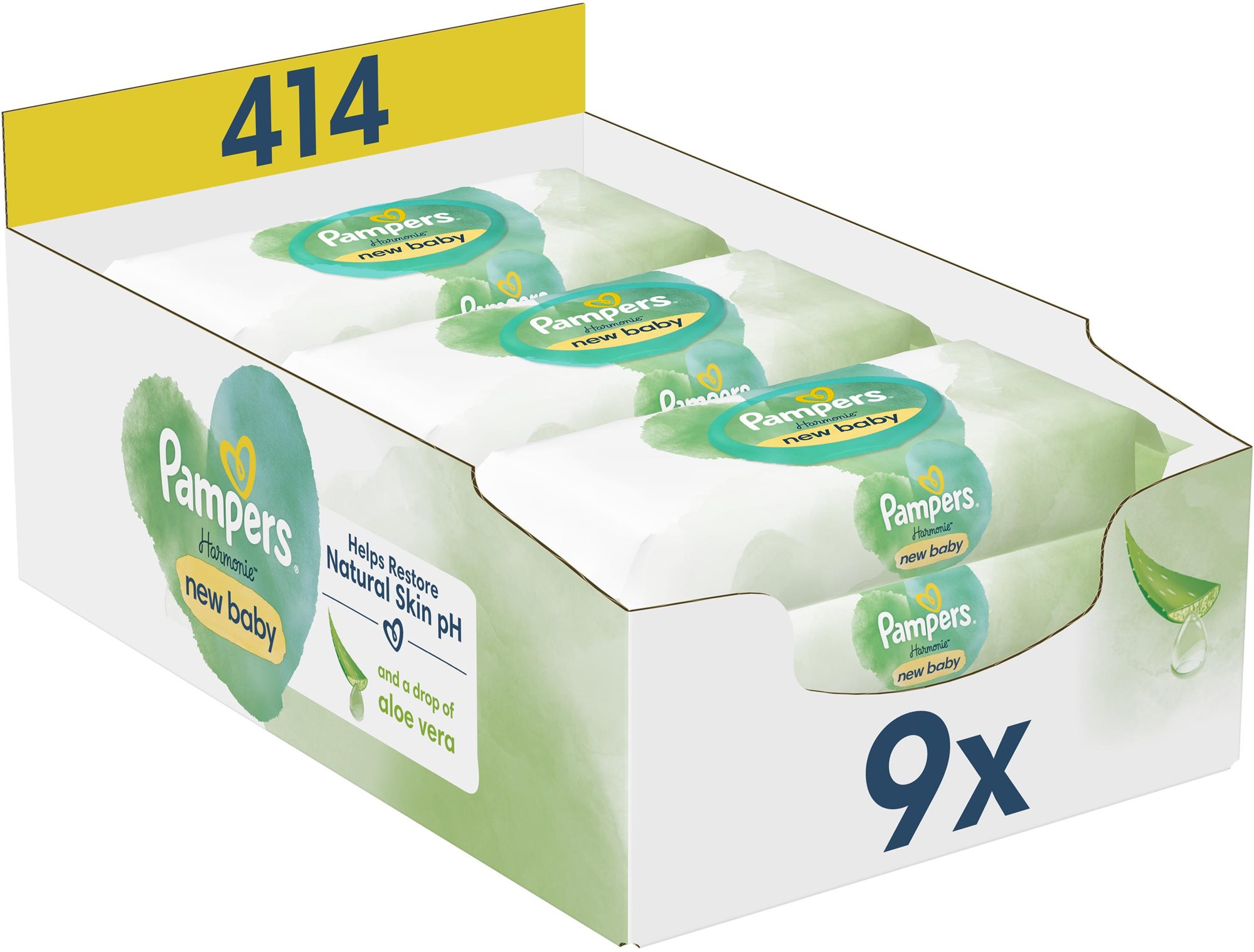 PAMPERS Harmonie New Baby 9×46 Popsitörlő