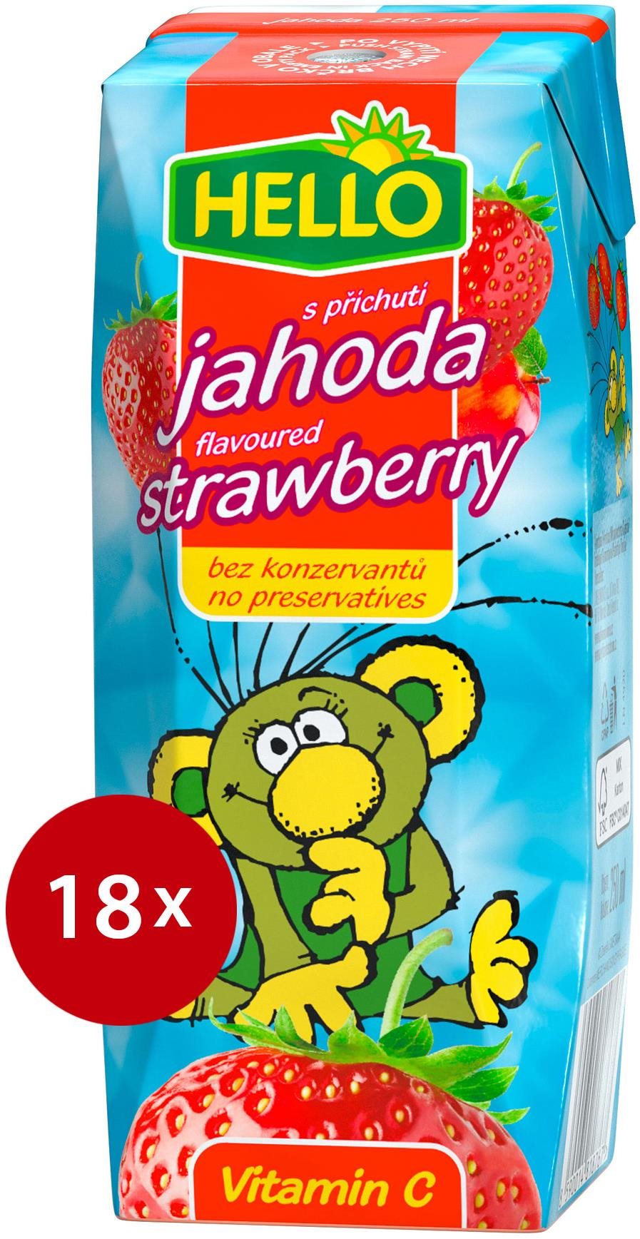 HELLO Mini Jahoda 18× 250 ml Nápoj