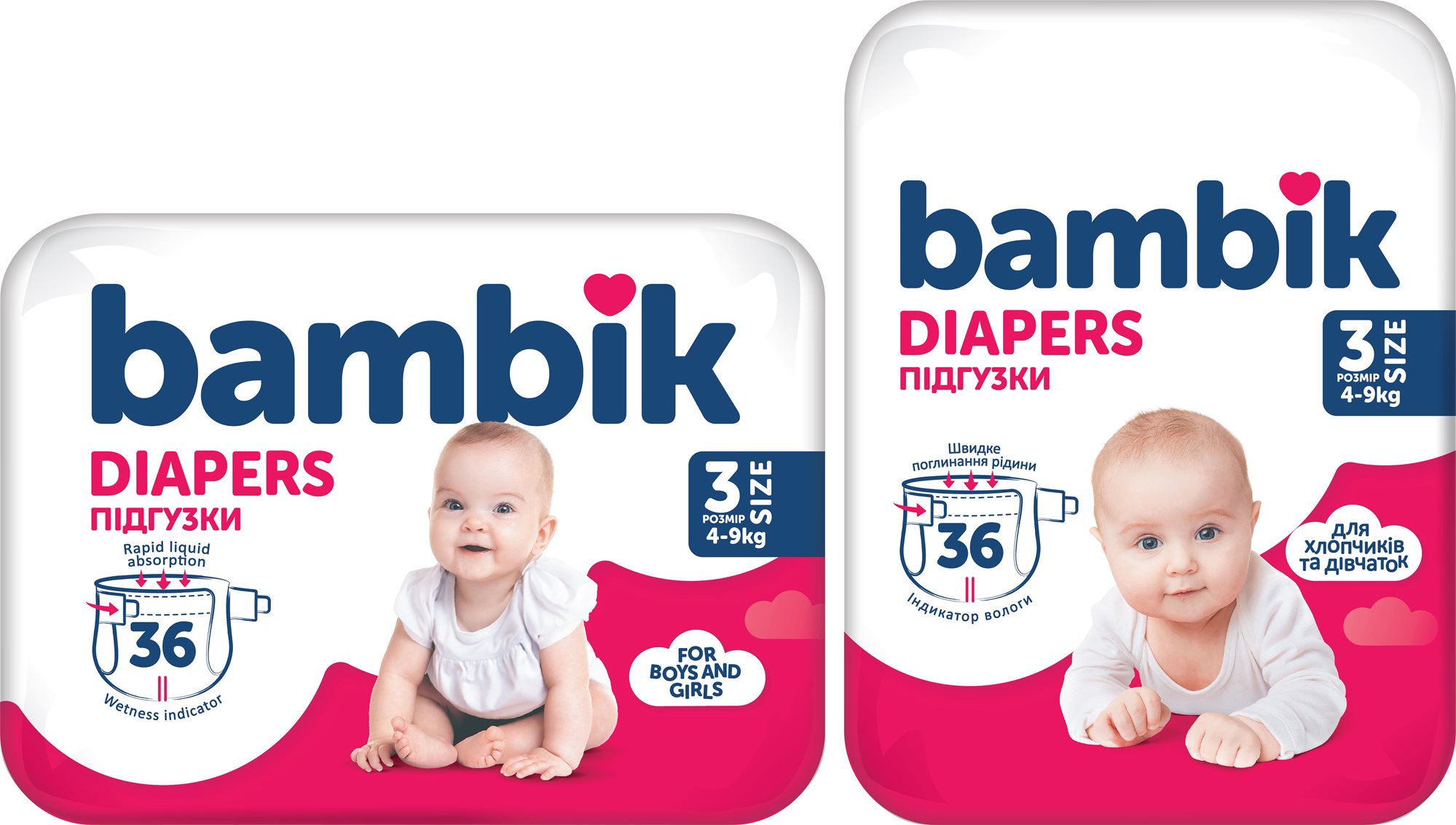 Bambik veľ. 3 (36 ks) Jednorazové plienky