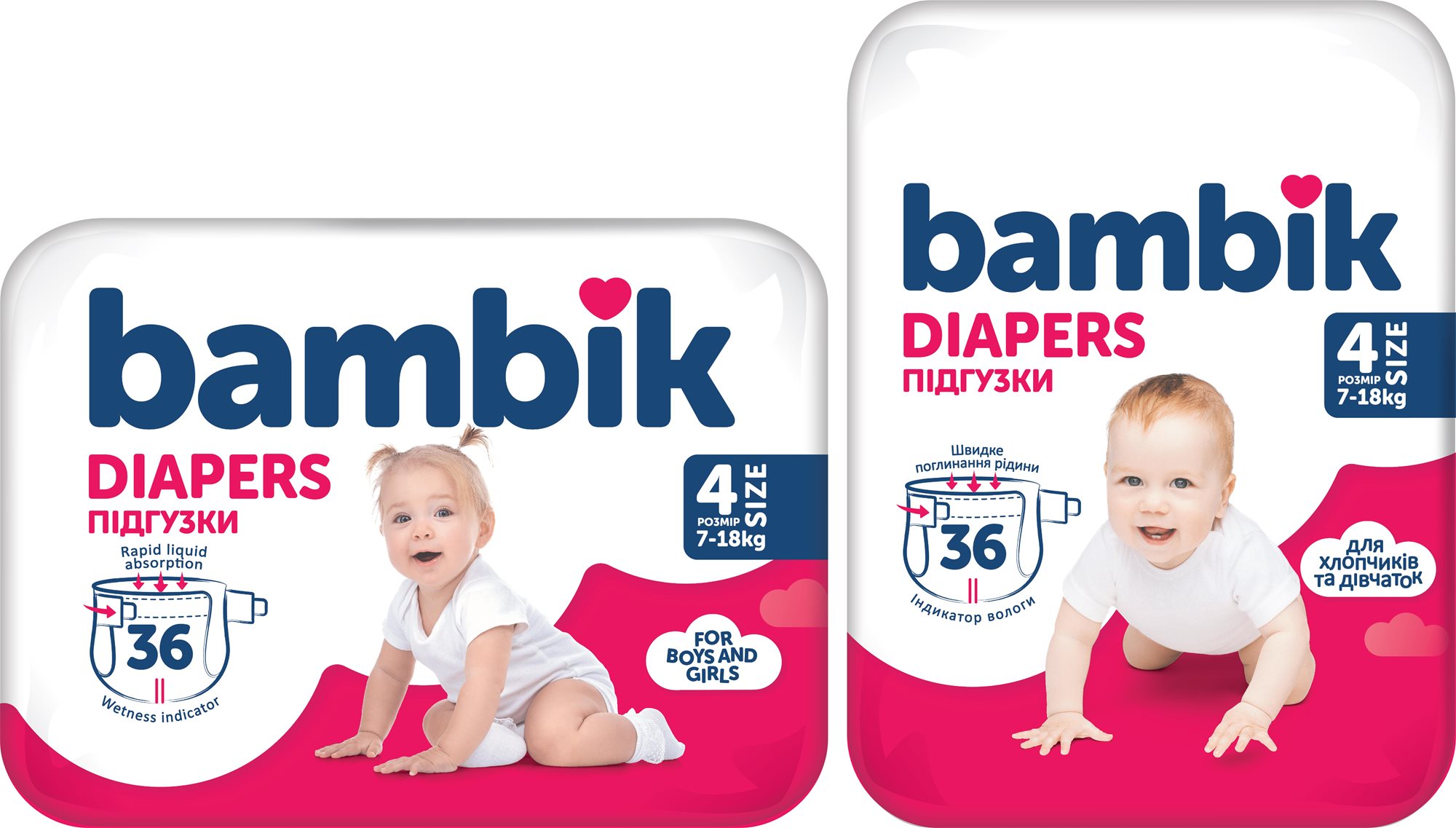 Bambik veľ. 4 (36 ks) Jednorazové plienky