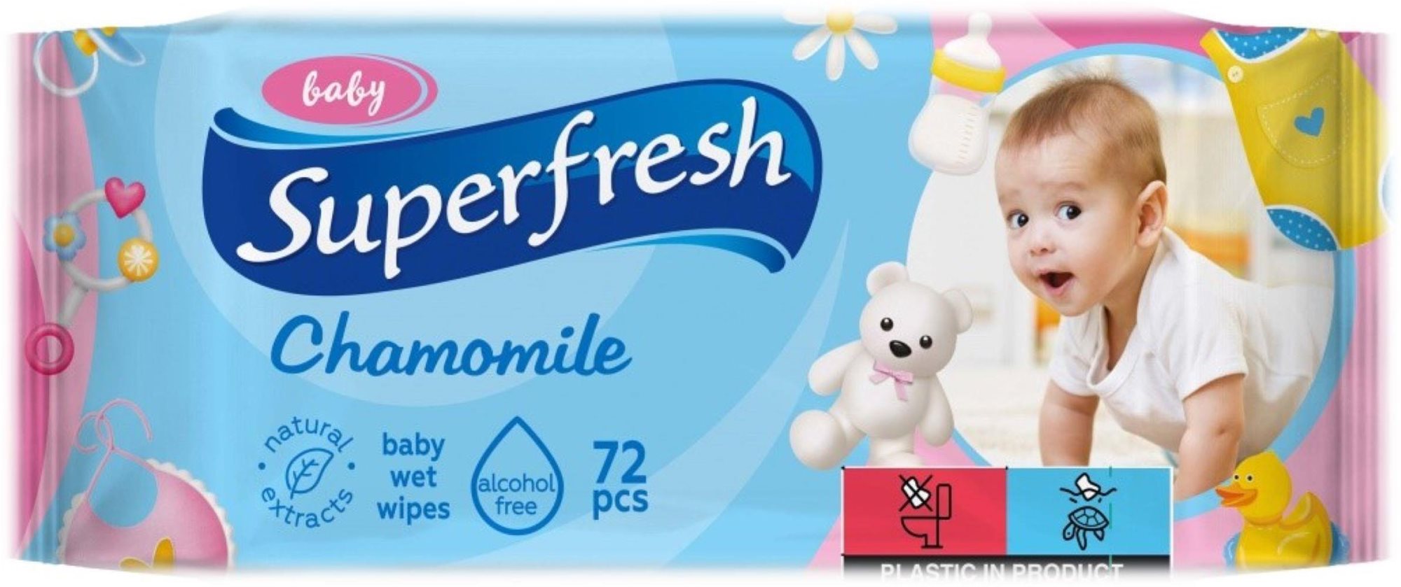 Superfresh s hermančekom 72 ks Detské vlhčené obrúsky