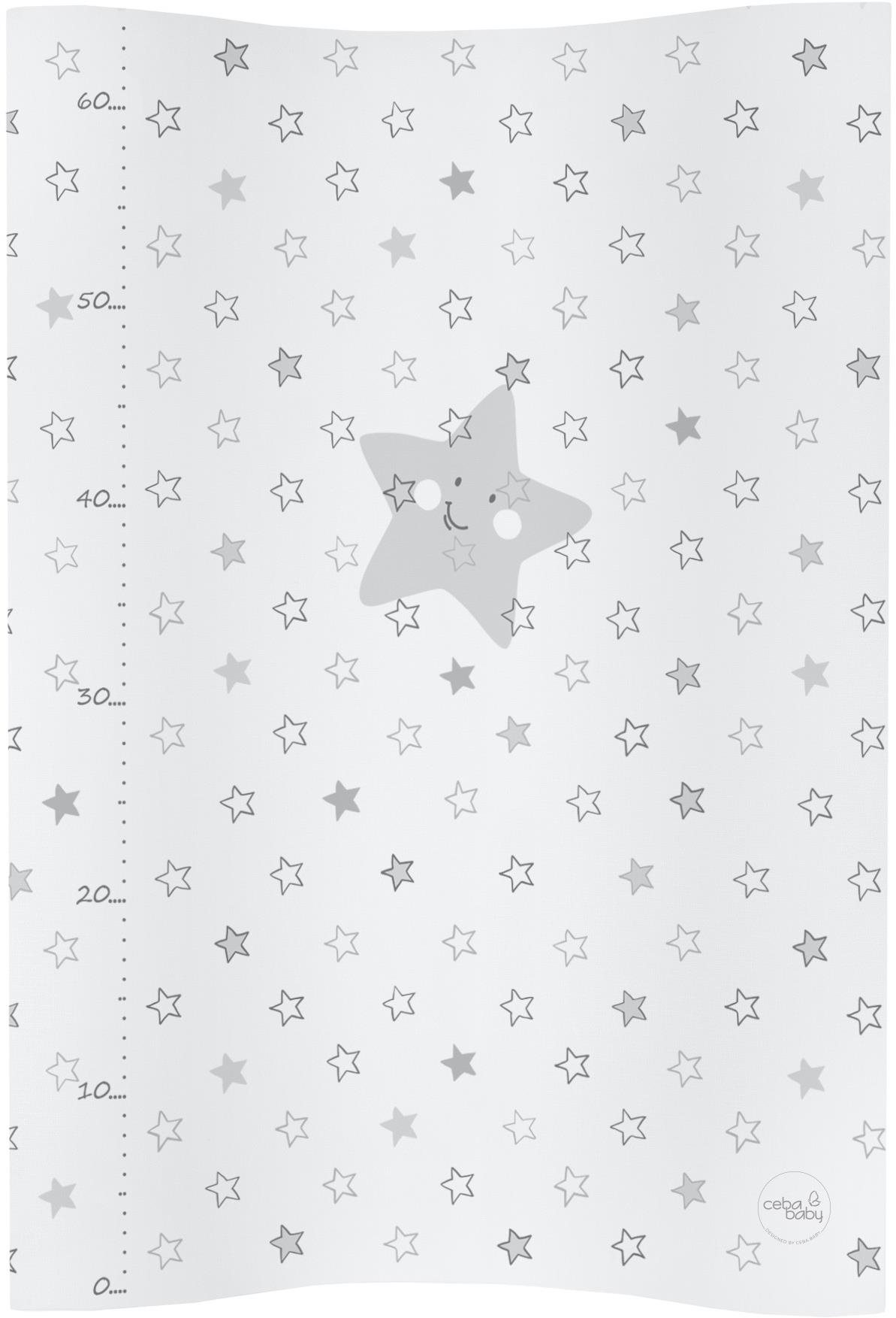 CEBA BABY Cosy přebalovací podložka měkká 50 × 70 cm, Hvězdy šedá...