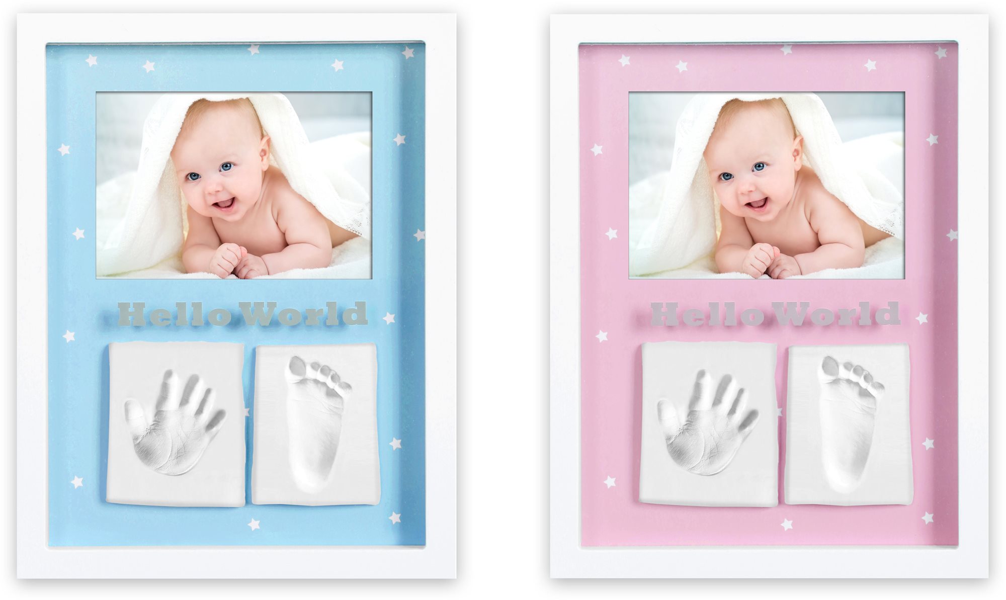 INTERBABY lenyomatkészítő, keret 2 nyomathoz, 1 fotóhoz...