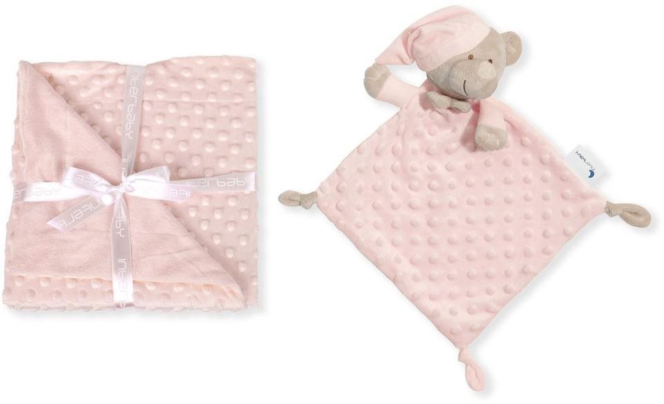 INTERBABY deka mäkká guľôčky a prítulka, ružová Deka