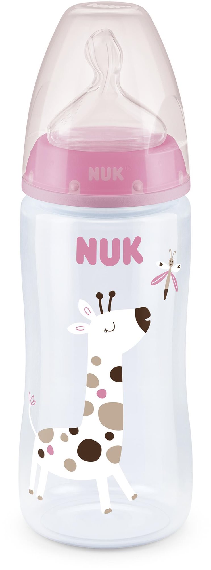 NUK FC+ fľaša s kontrolou teploty 300 ml, ružová Dojčenská fľaša