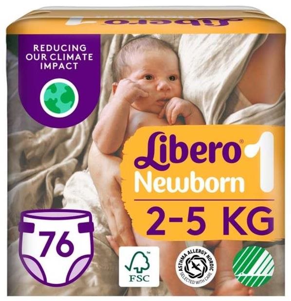 Libero Newborn 1 Jumbo (76 db) 2 - 5 kg Eldobható pelenka