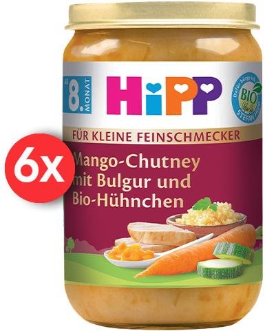 HiPP BIO Malý Gurmán Mango Chutney s bulgurom a kuracím mäsom a...