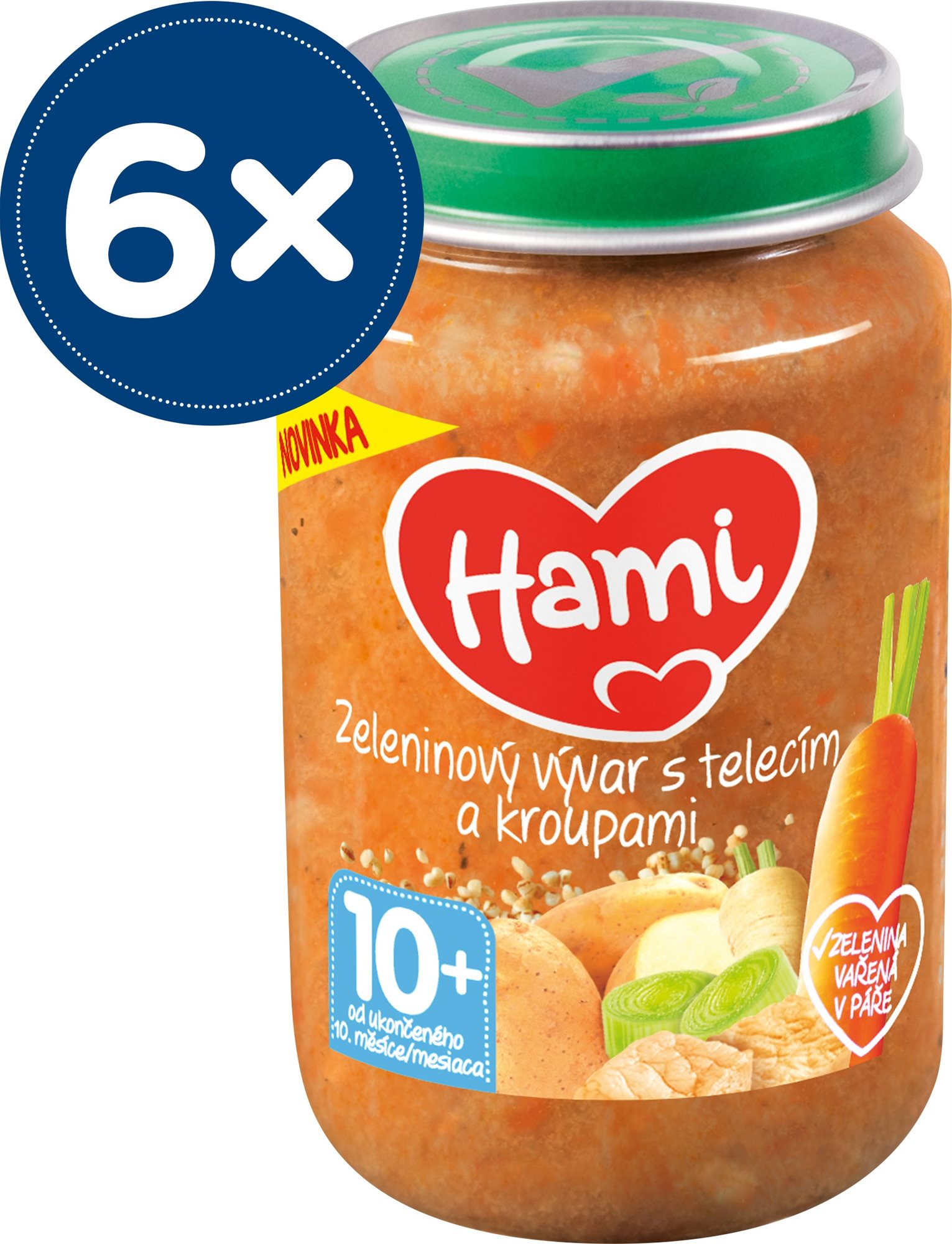 Hami Zeleninový vývar s telecím a kroupami 6× 200 g Příkrm
