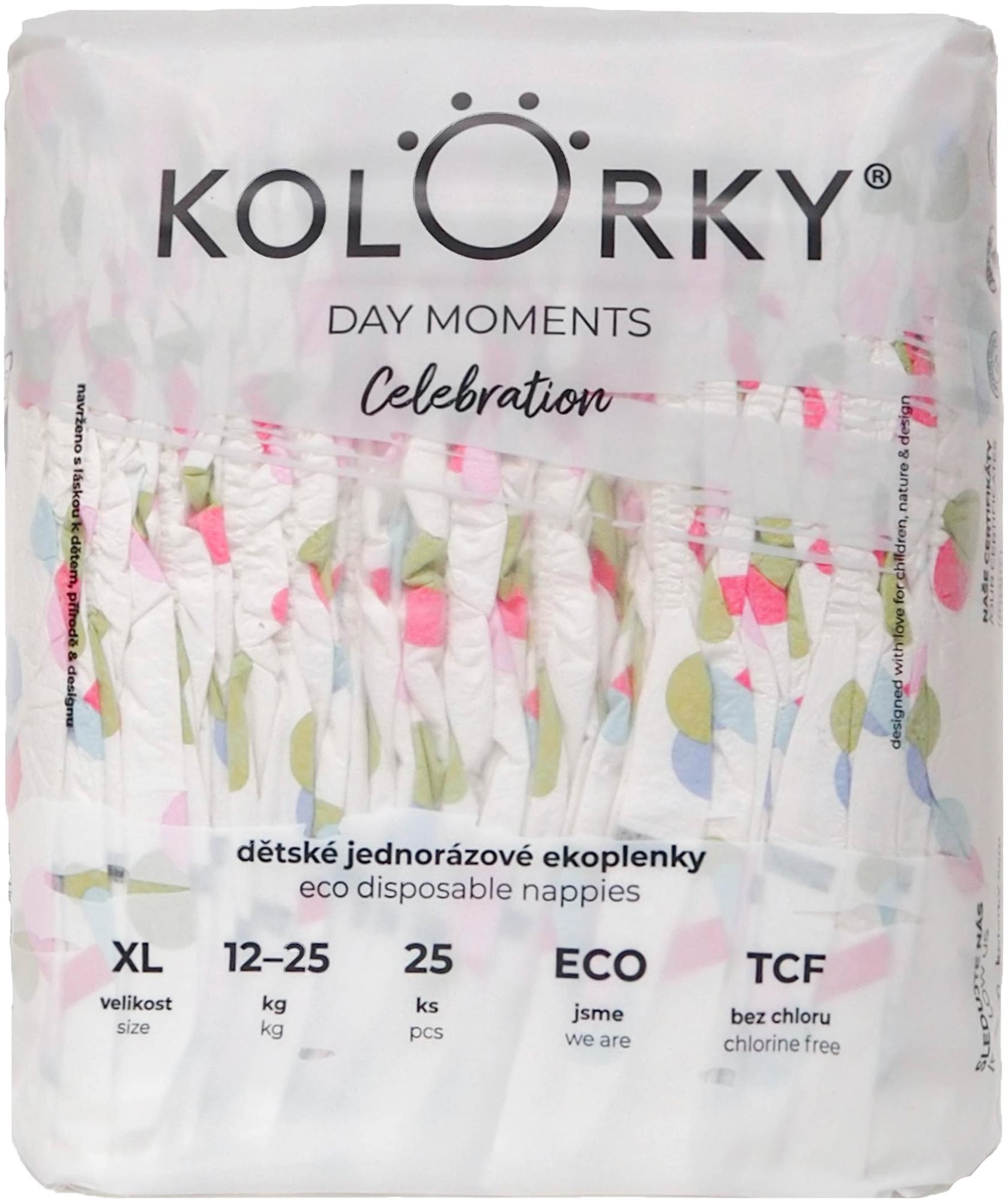KOLORKY DAY MOMENTS Celebration veľ. XL (25 ks) Eko plienky