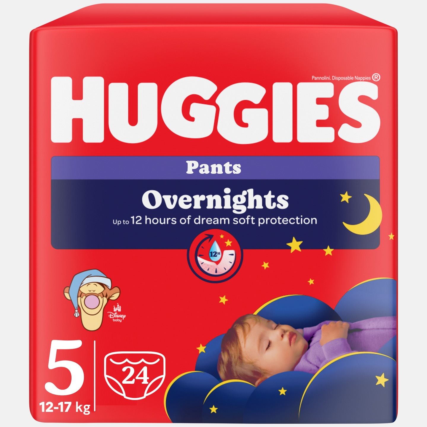 HUGGIES Overnights Pants veľkosť 5 (24 ks) Plienkové nohavičky